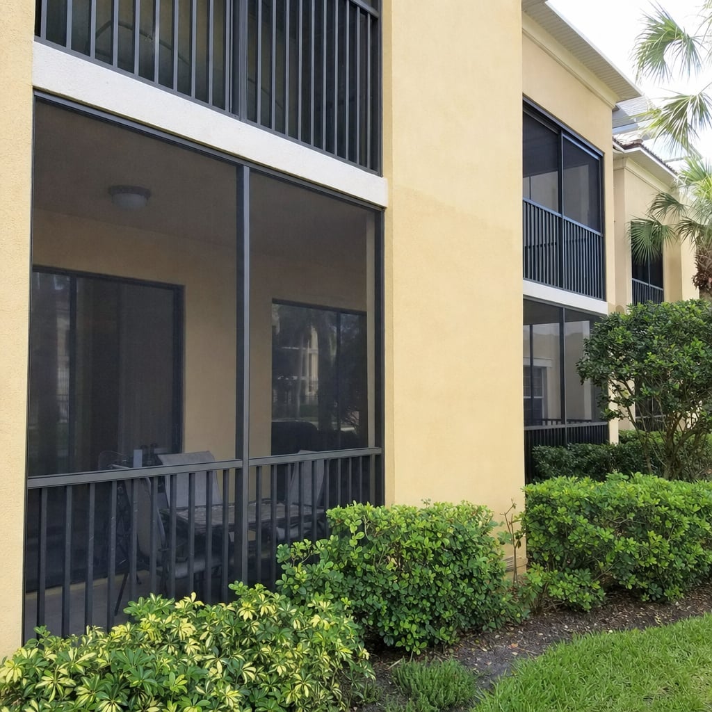 Apartment Lanai Screen Enclosures Installation & Repair