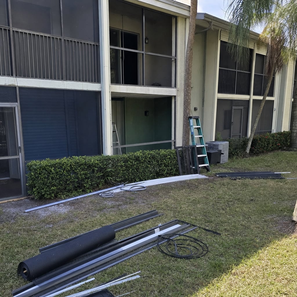 apartment lanai screens project in Palm Coast