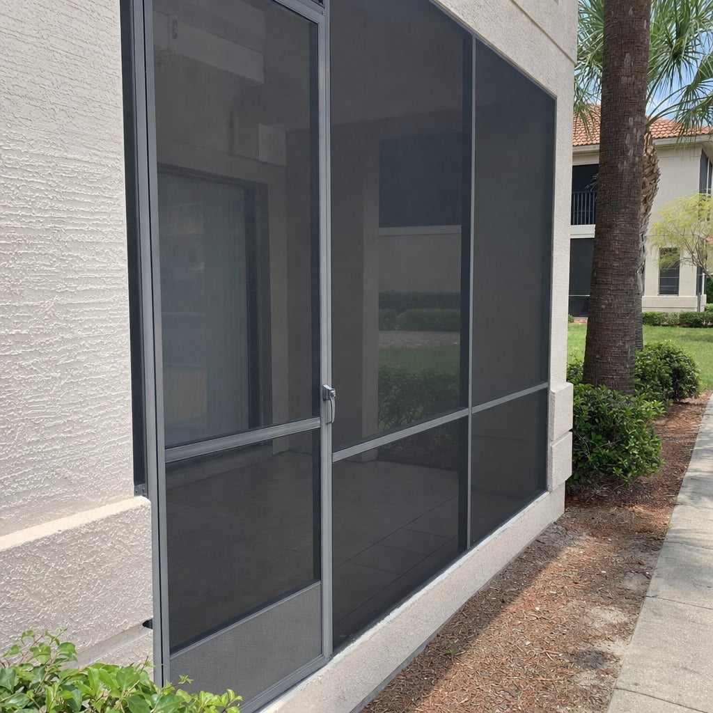 apartment lanai screens project in Palm Coast