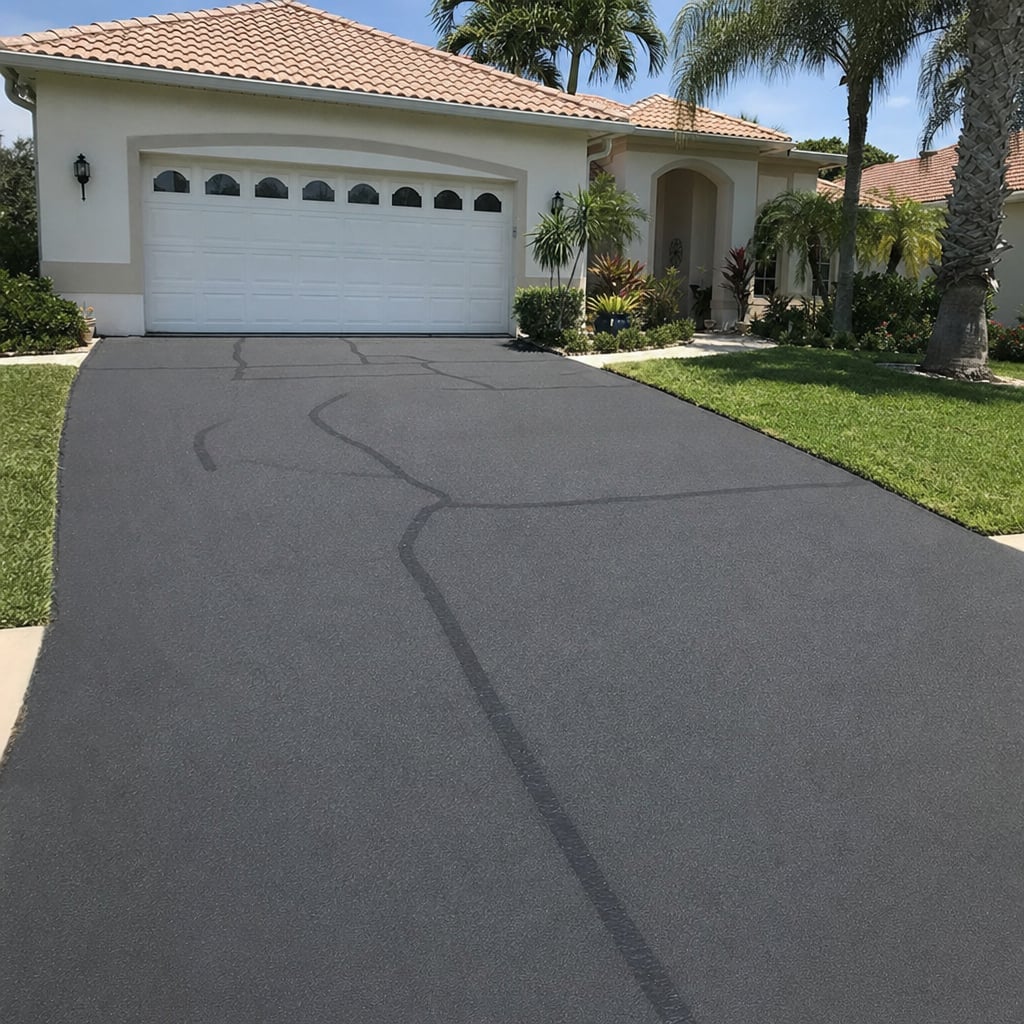 Asphalt Driveway Crack Filling