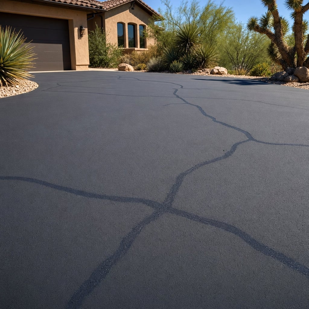 asphalt crack filling project in Phoenix