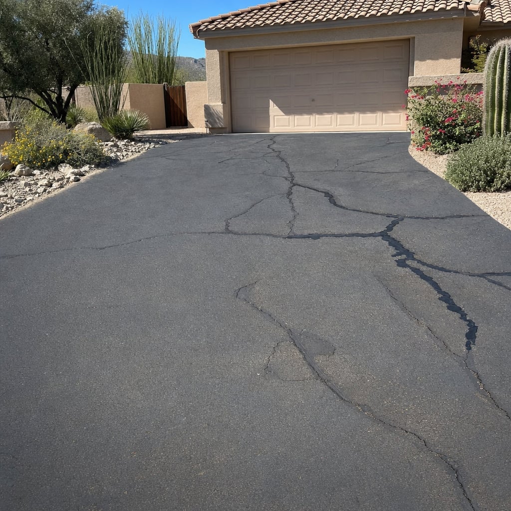 asphalt crack filling project in San Francisco
