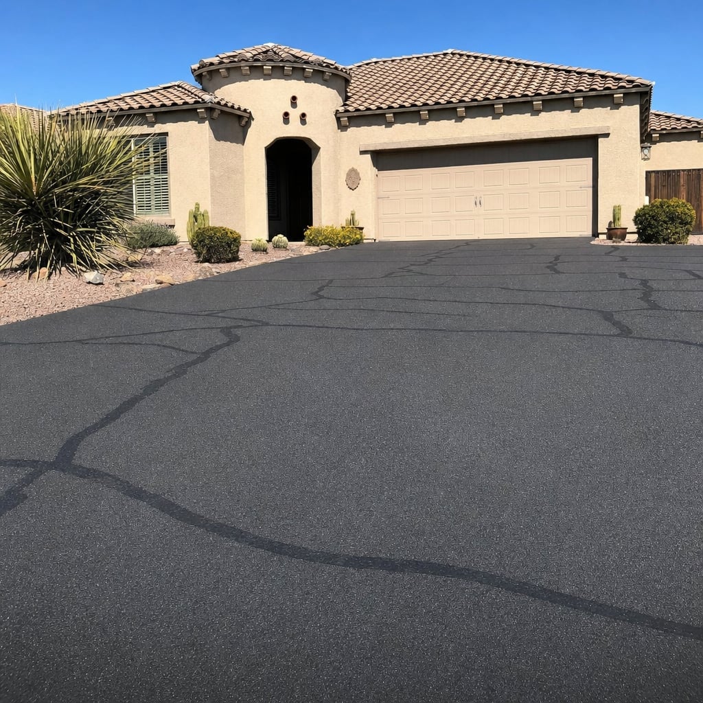 asphalt crack filling project in San Jose