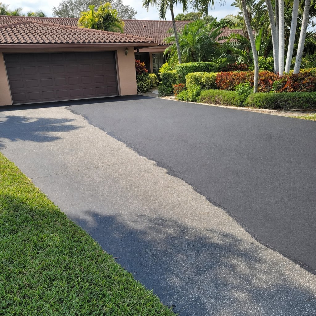 asphalt sealcoating project in Fayetteville