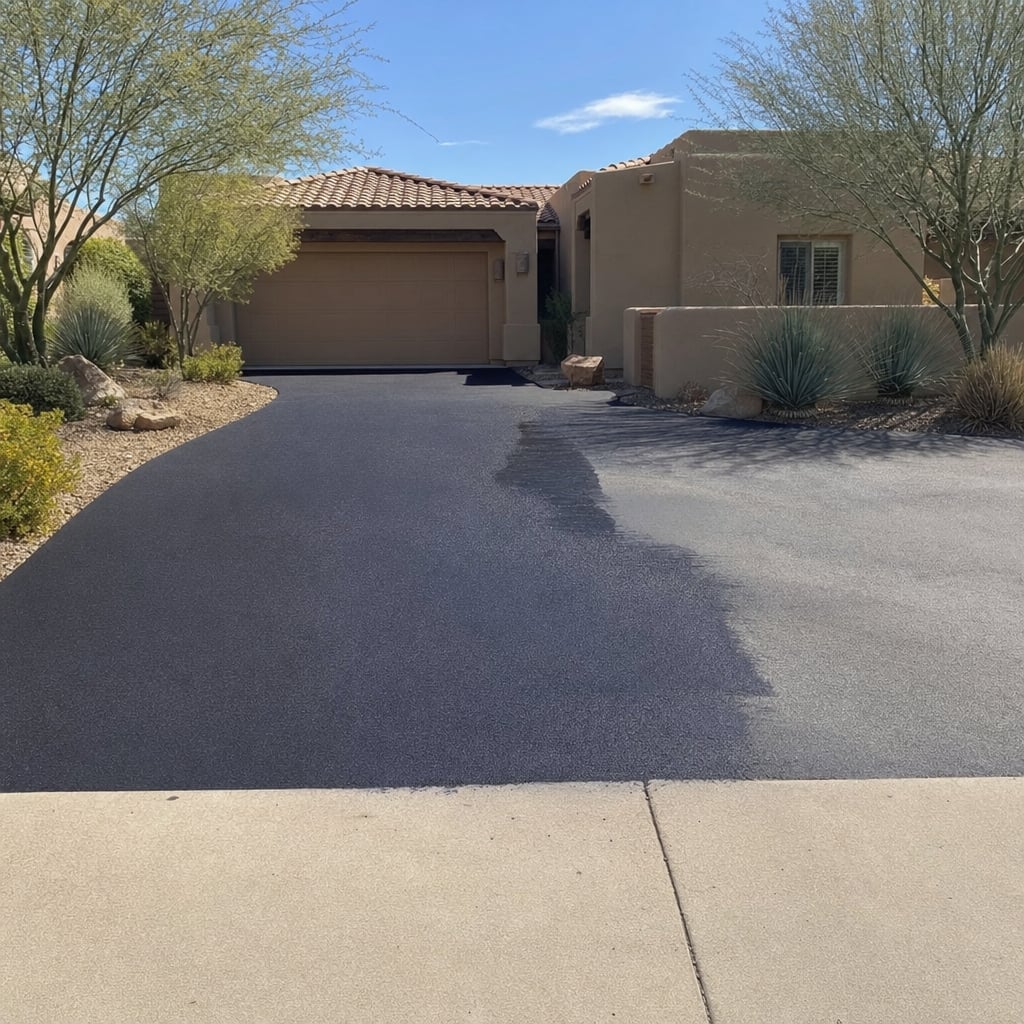 asphalt sealcoating project in Phoenix