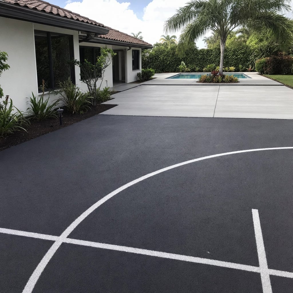 asphalt sport court project in Fayetteville