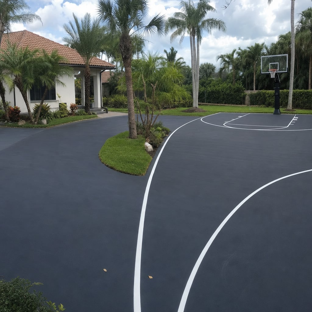 asphalt sport court project in Fayetteville