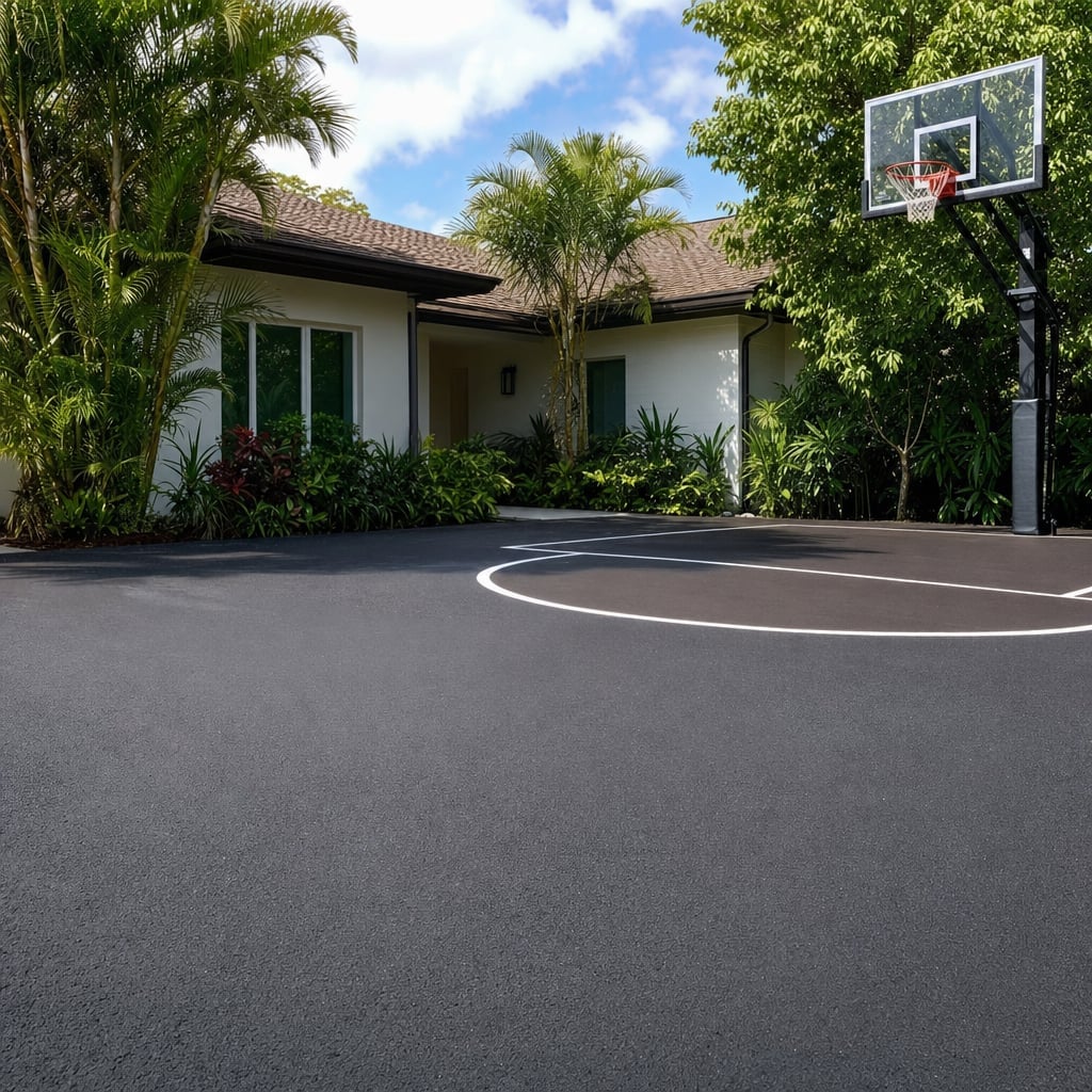 asphalt sport court project in Fayetteville