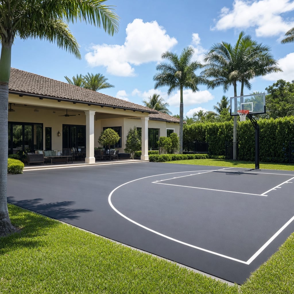 asphalt sport court project in Fayetteville