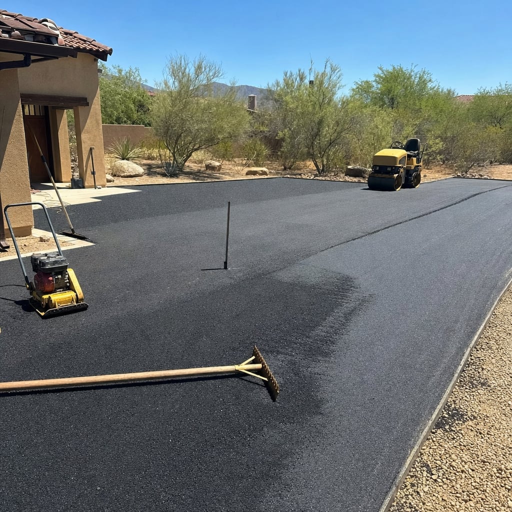 asphalt sport court project in Riverside