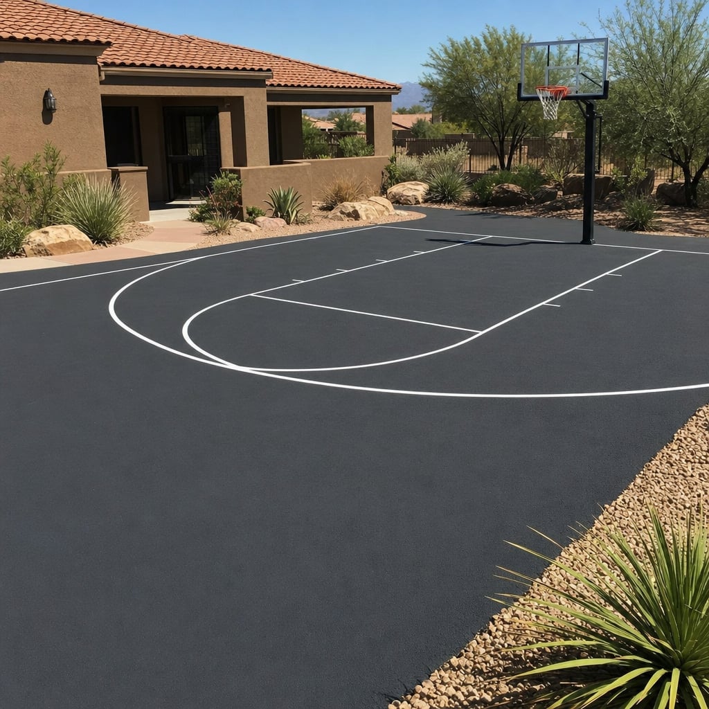 Asphalt Patio and Sport Court Installation & Repair