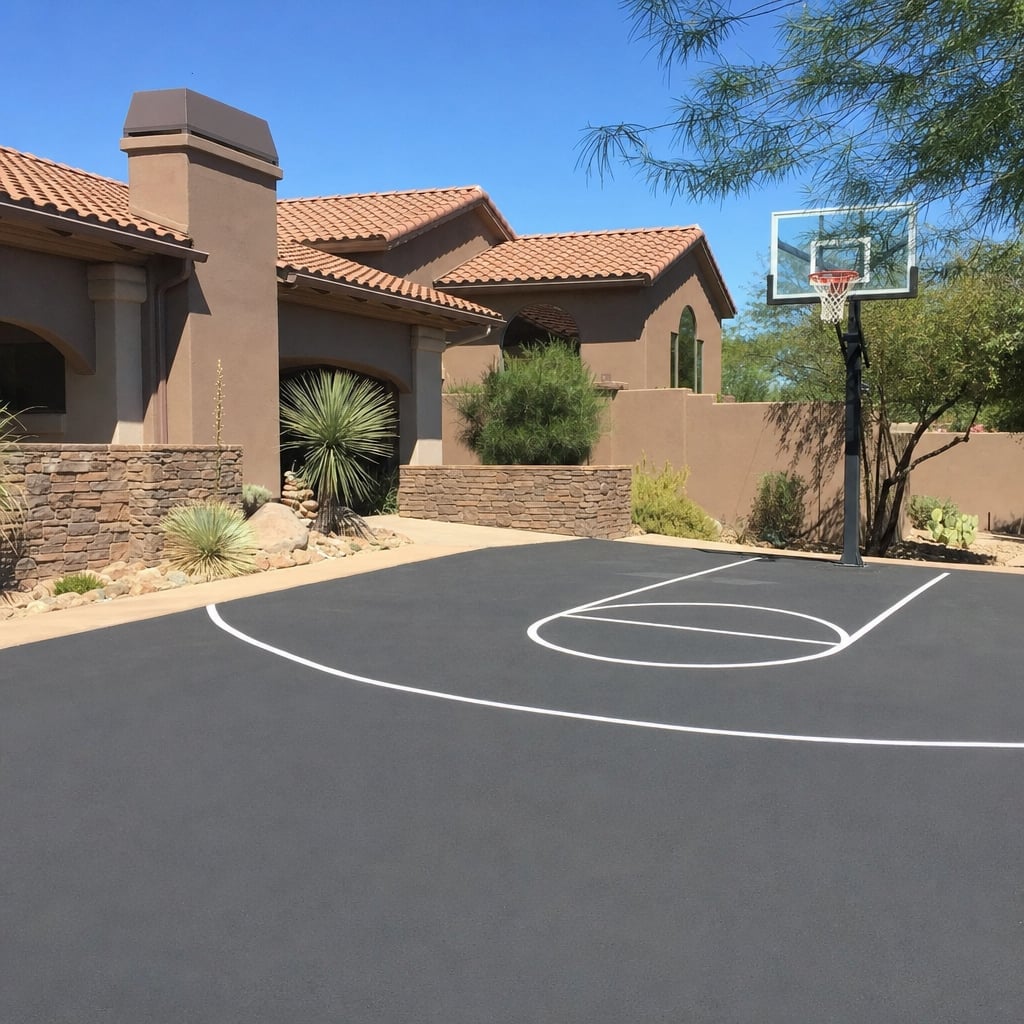 asphalt sport court project in San Francisco