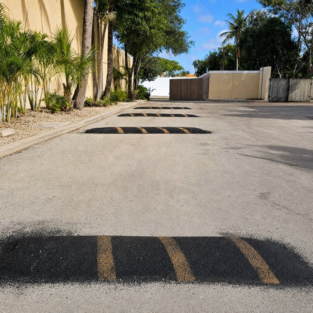 asphalt speed bumps project in Fayetteville