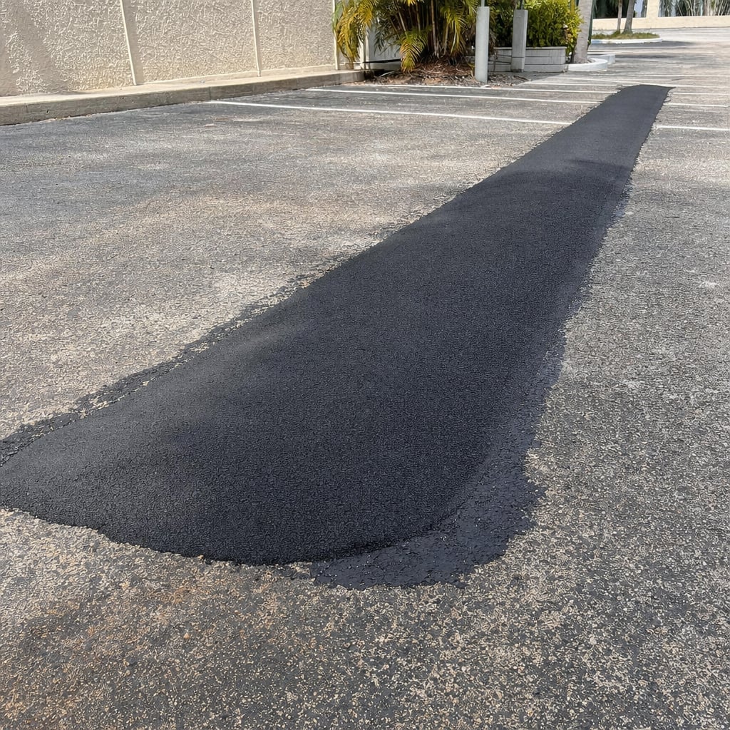 asphalt speed bumps project in Fayetteville
