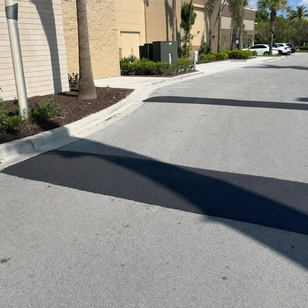 asphalt speed bumps project in Fayetteville