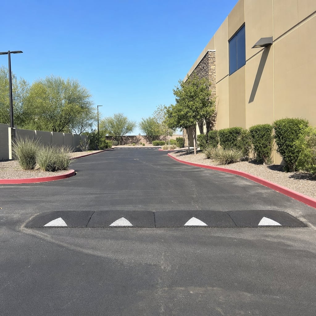 asphalt speed bumps project in Riverside