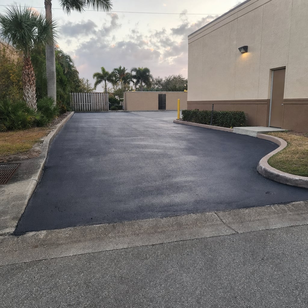 commercial driveway entrance project in Fayetteville