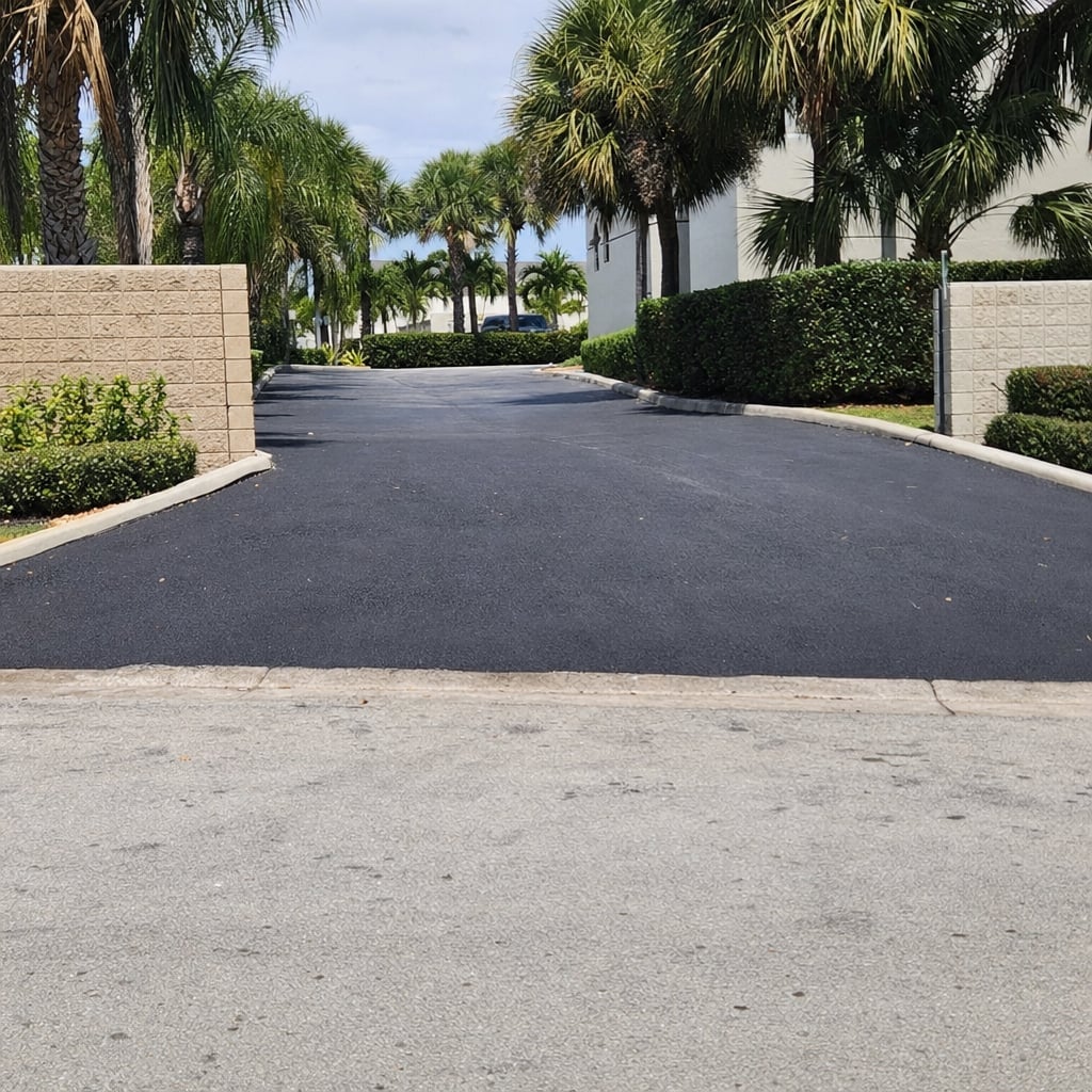 commercial driveway entrance project in Fayetteville
