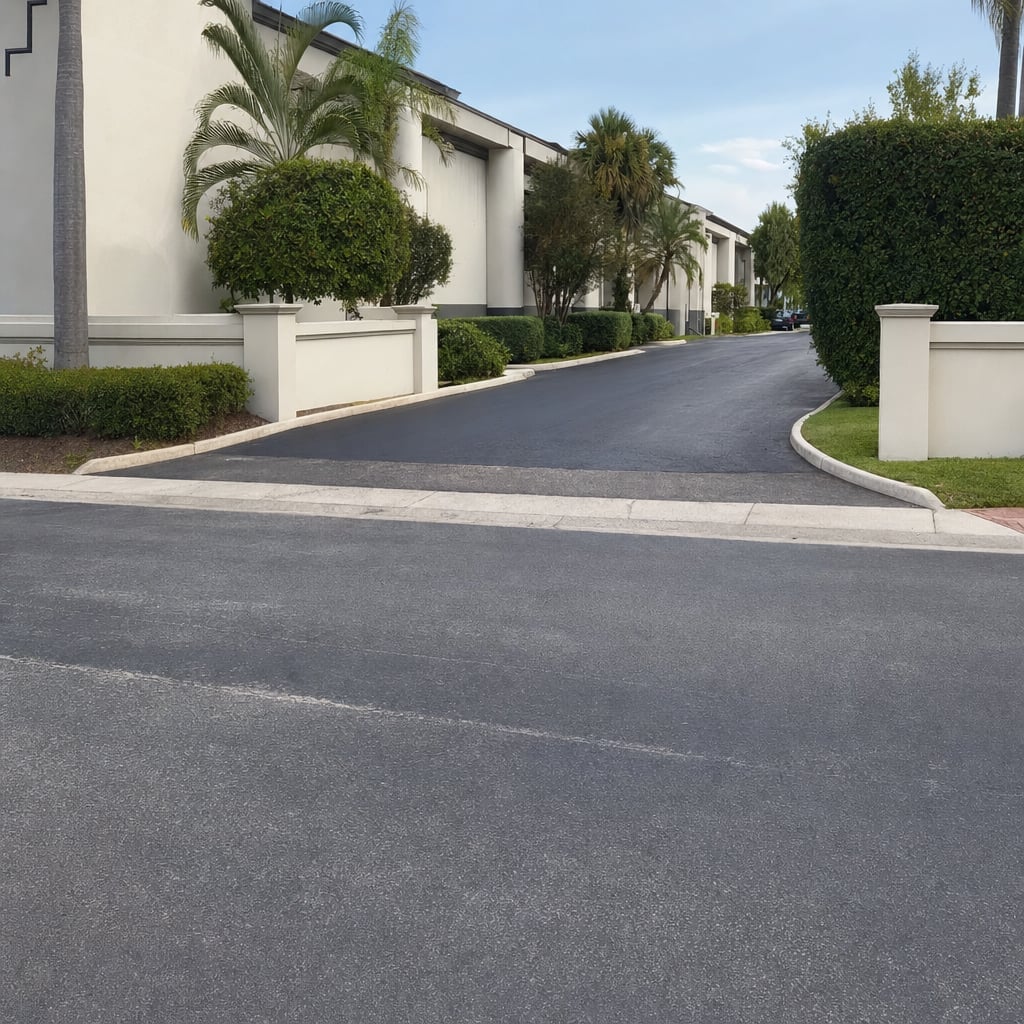 commercial driveway entrance project in Fayetteville