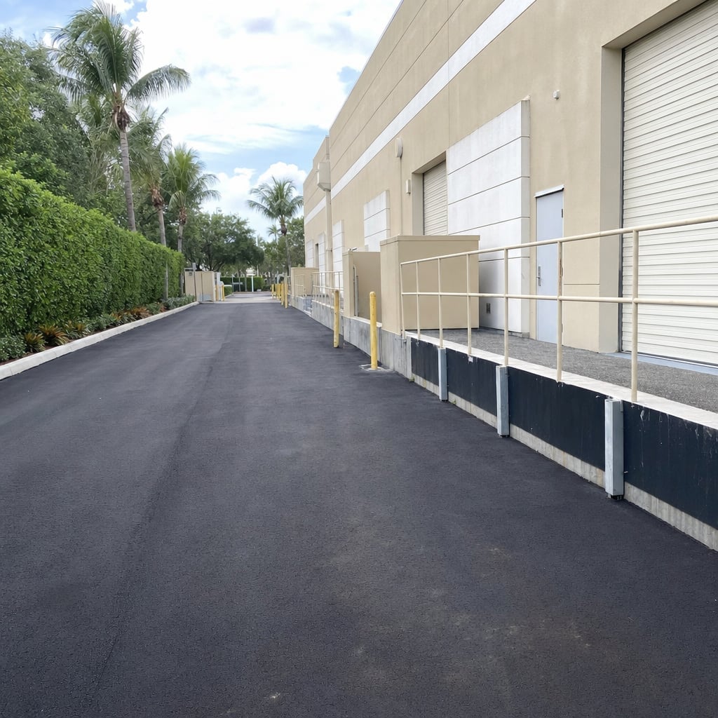 loading dock paving project in Fayetteville