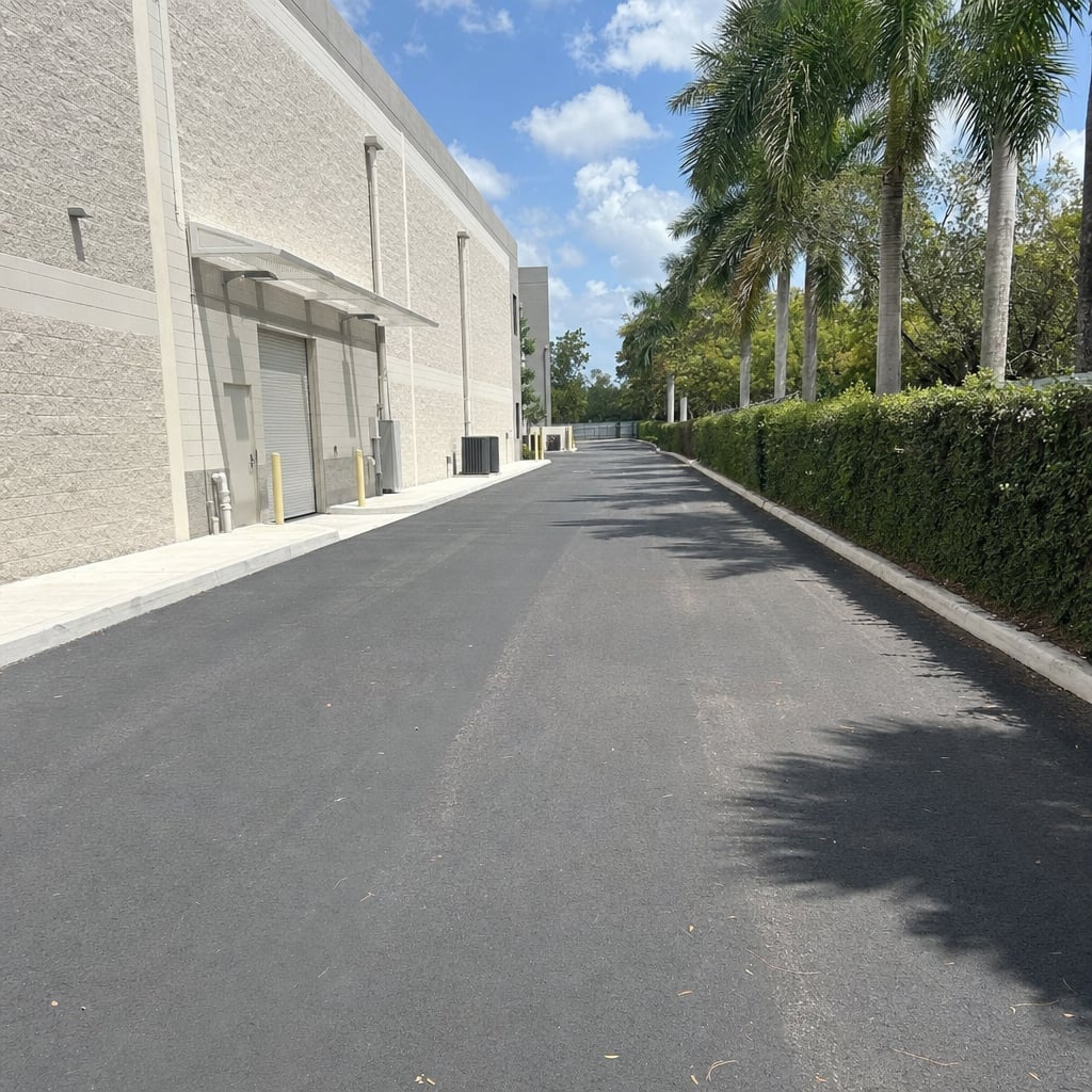 loading dock paving project in Fayetteville