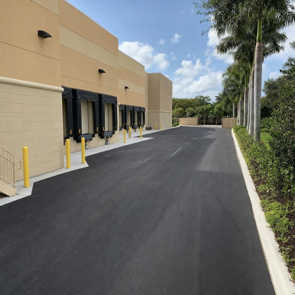 loading dock paving project in Fayetteville