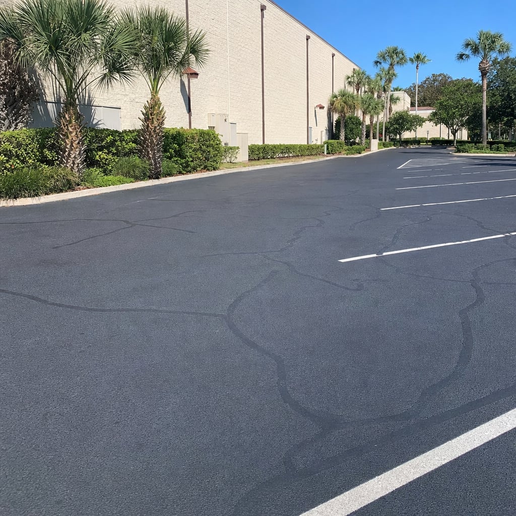 Parking Lot Crack Sealing