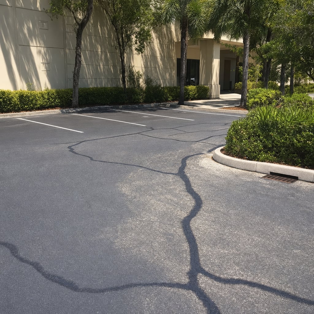 crack sealing project in Fayetteville