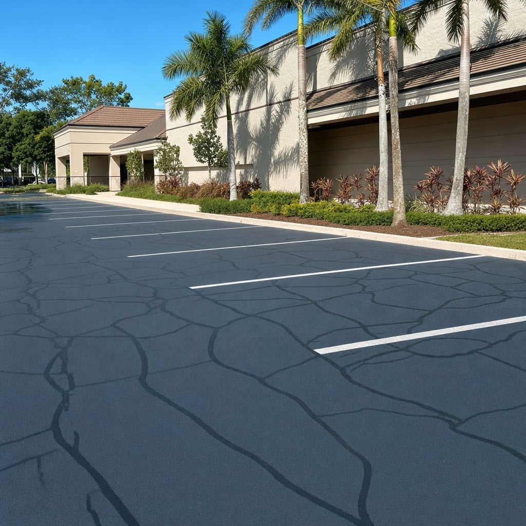 crack sealing project in Fayetteville
