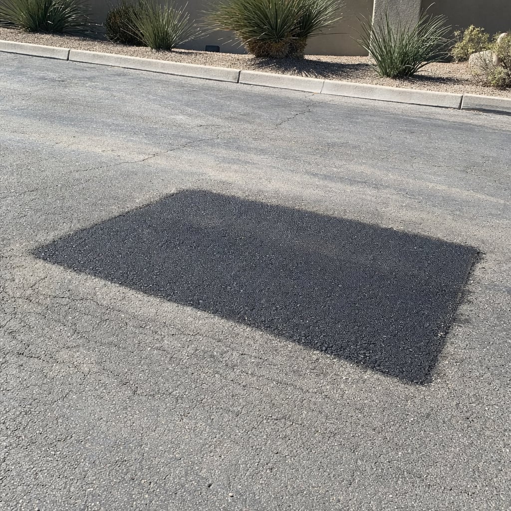 parking lot pothole repair project in Phoenix