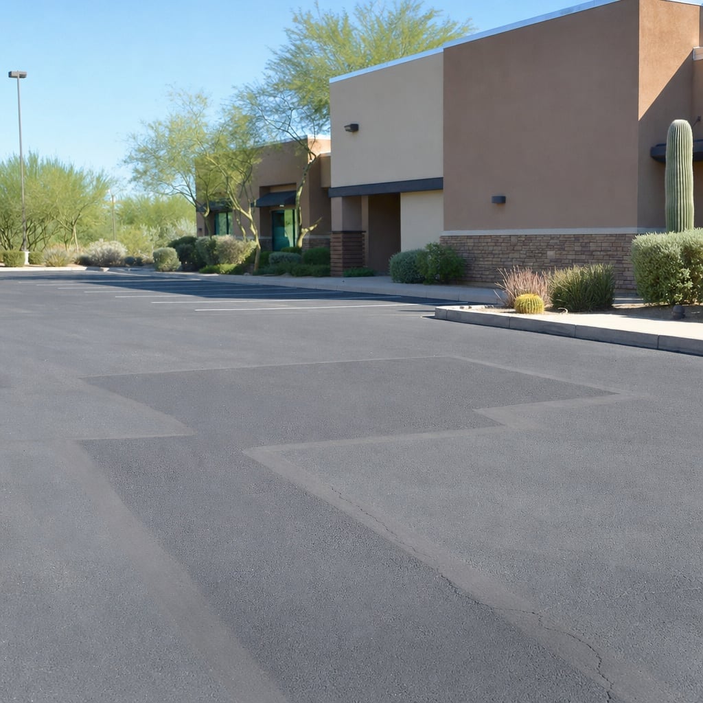 parking lot pothole repair project in San Jose