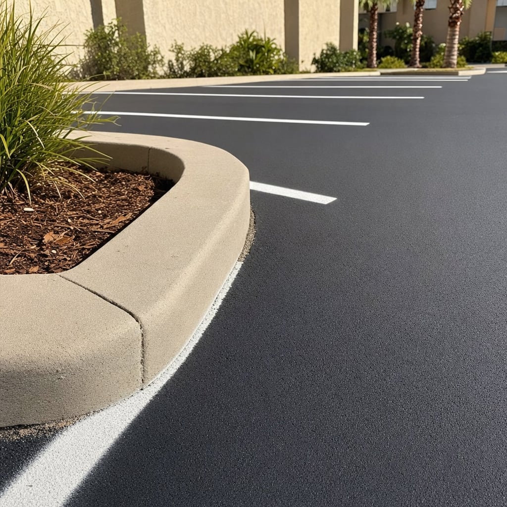 parking lot resurfacing project in Fayetteville