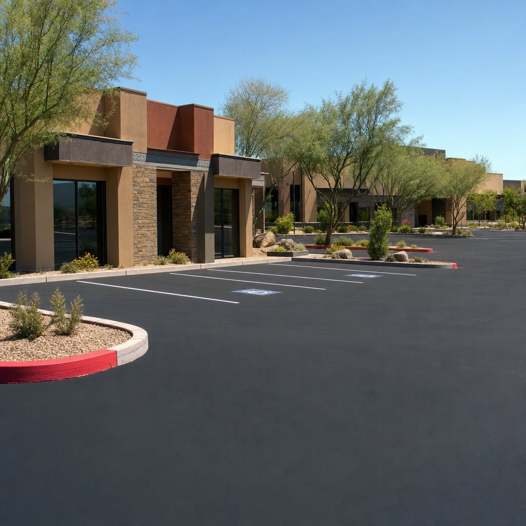 parking lot resurfacing project in Phoenix
