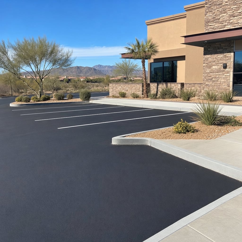 parking lot resurfacing project in Riverside
