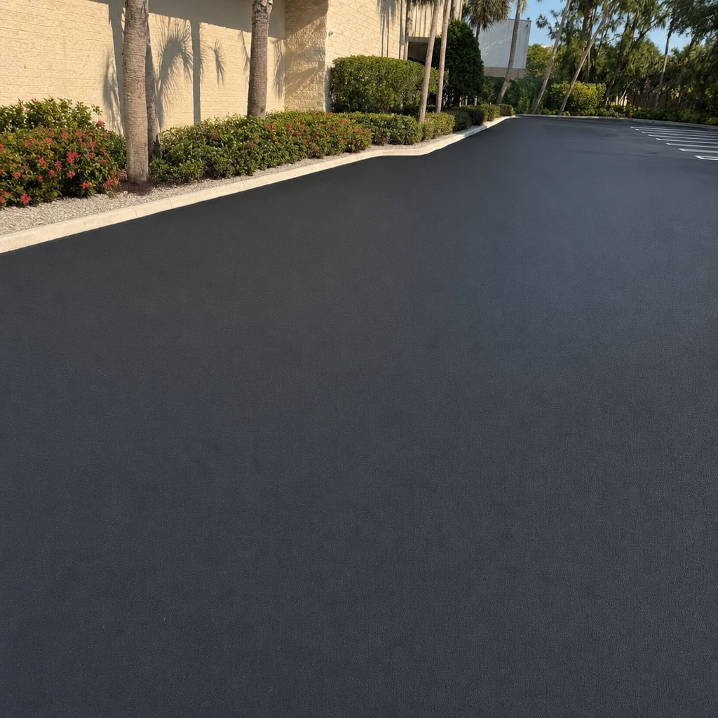 parking lot sealcoating project in Fayetteville