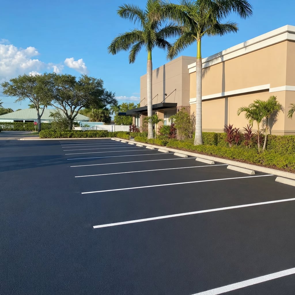 parking lot sealcoating project in Fayetteville