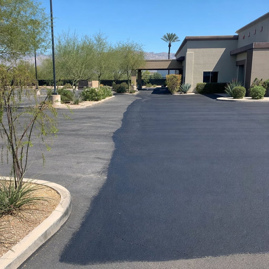 parking lot sealcoating project in Phoenix