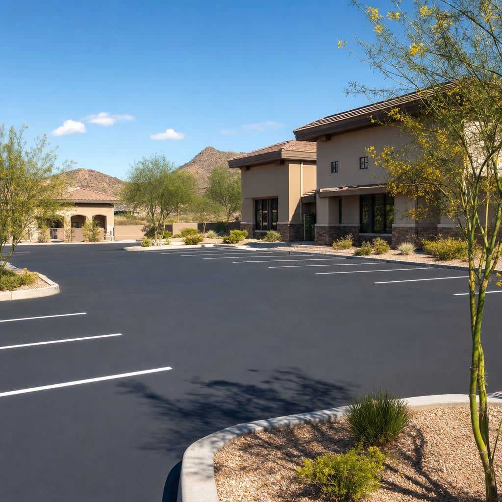 parking lot sealcoating project in Phoenix