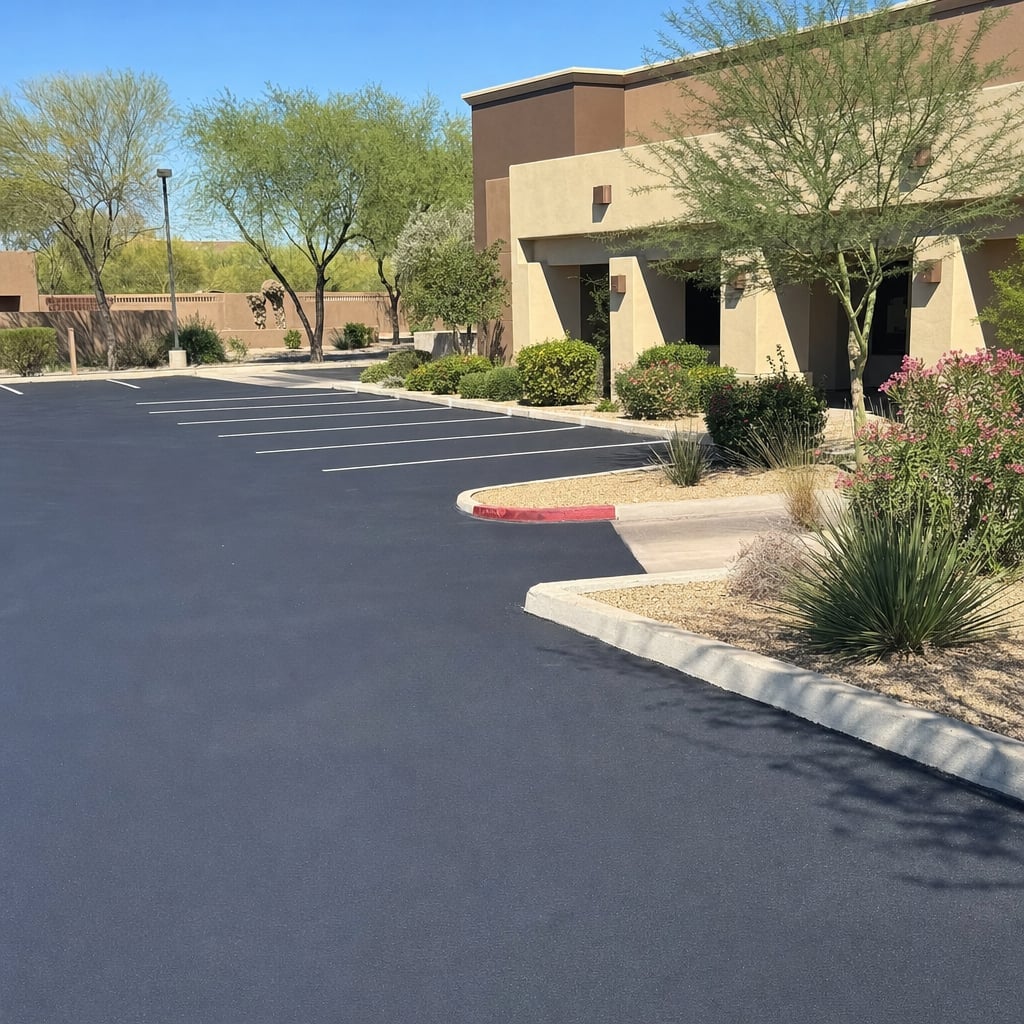 parking lot sealcoating project in San Jose