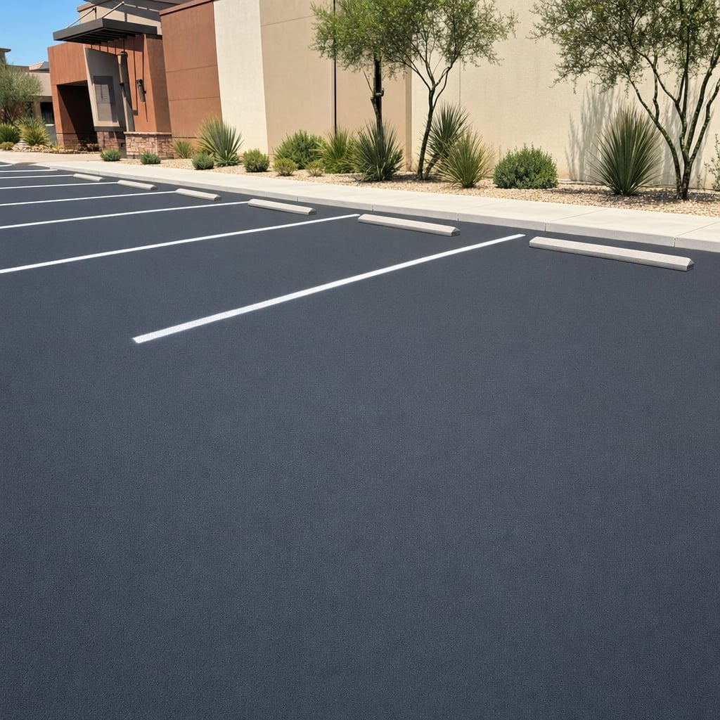 parking lot sealcoating project in San Jose