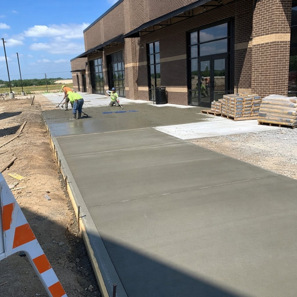 commercial concrete flatwork project in Port St. Lucie