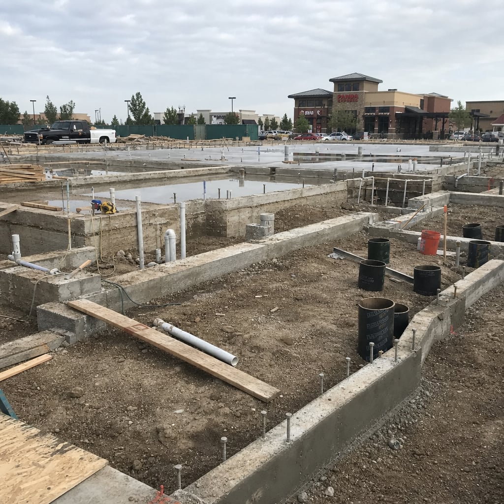 commercial concrete foundation project in Clermont