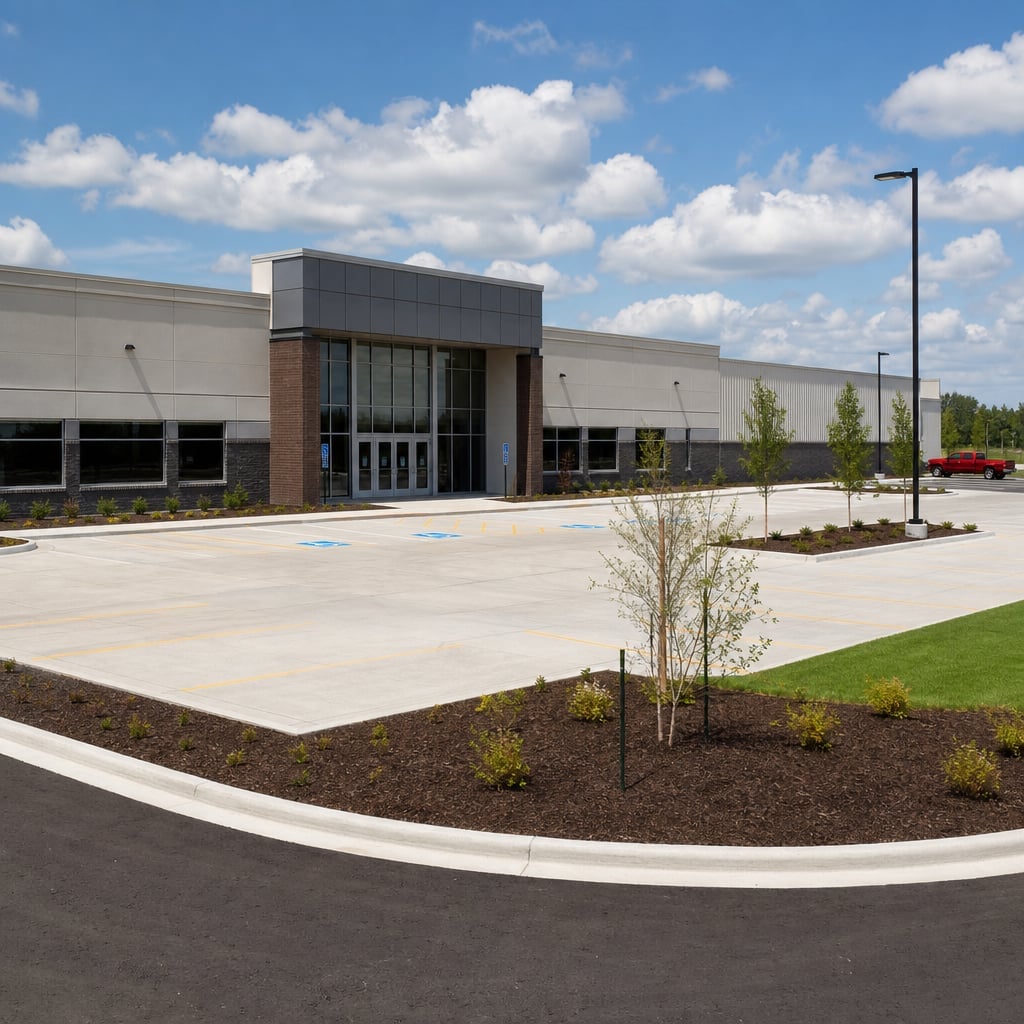 commercial concrete foundation project in Clermont