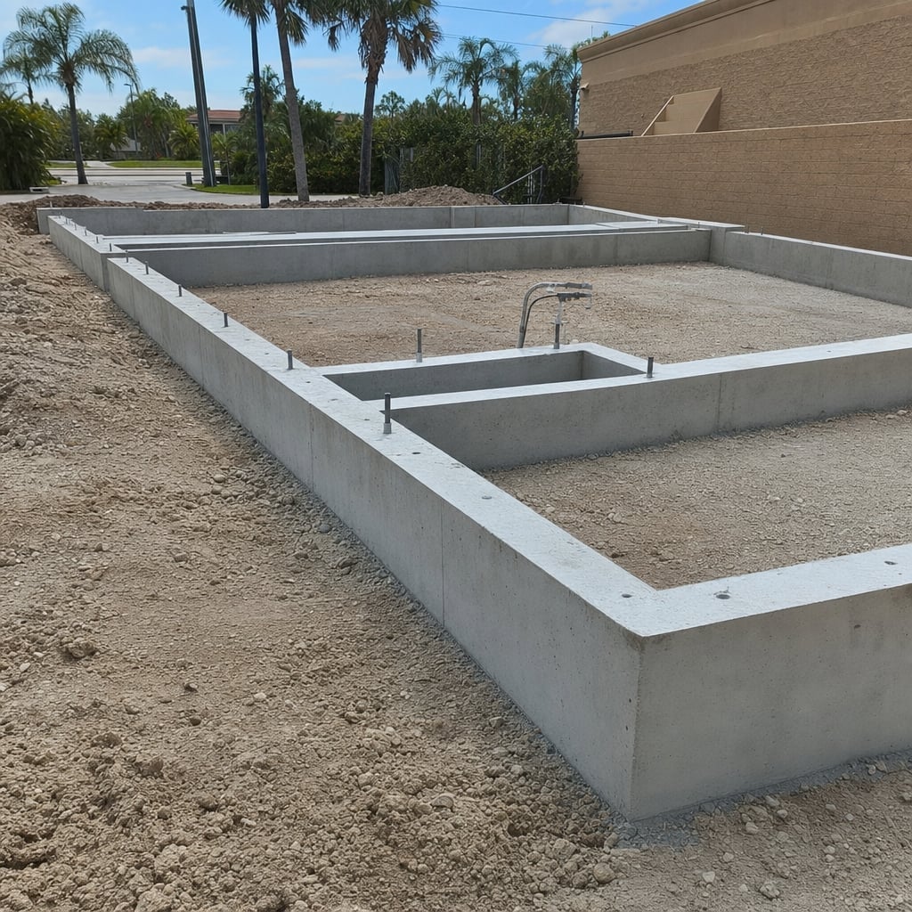 commercial concrete foundation project in Fayetteville
