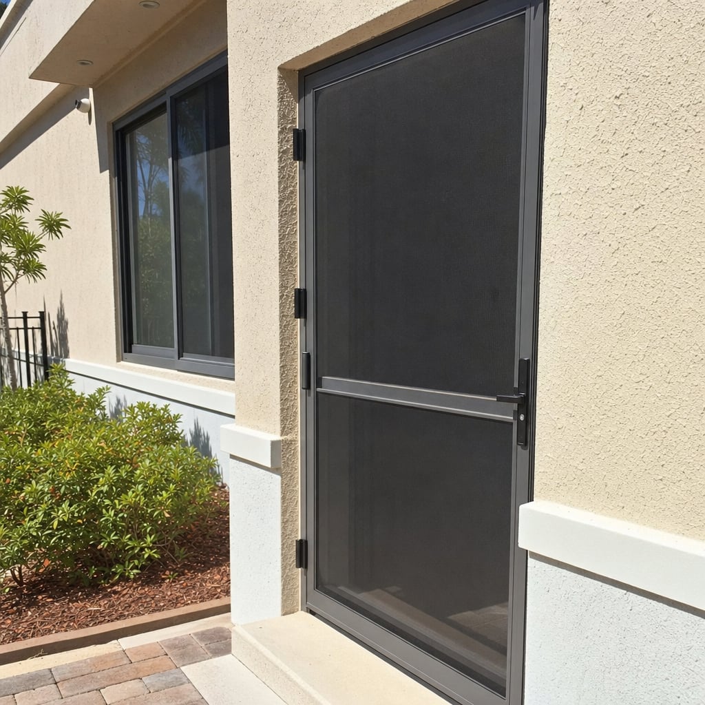 commercial screen door project in Palm Coast