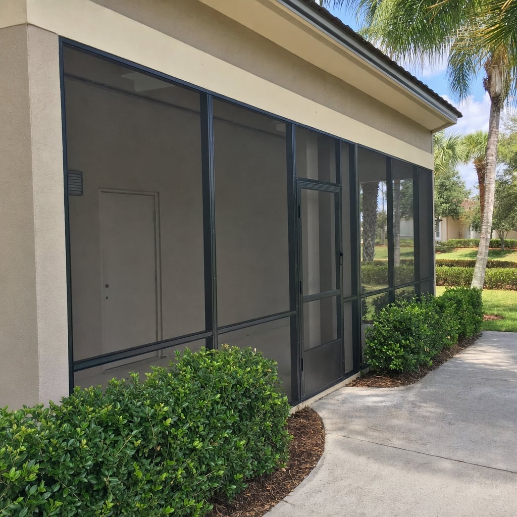 commercial screen enclosure project in Palm Coast