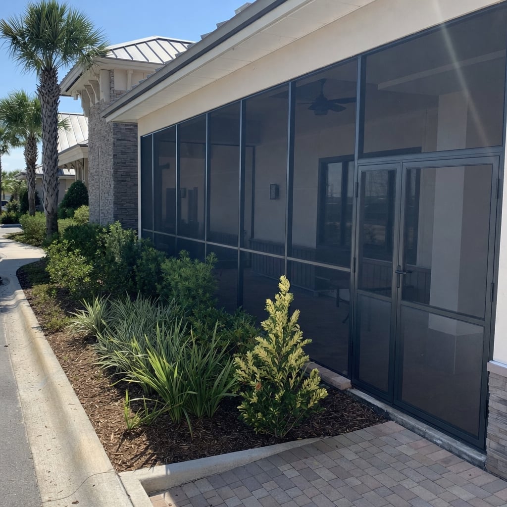 commercial screen enclosure project in Palm Coast