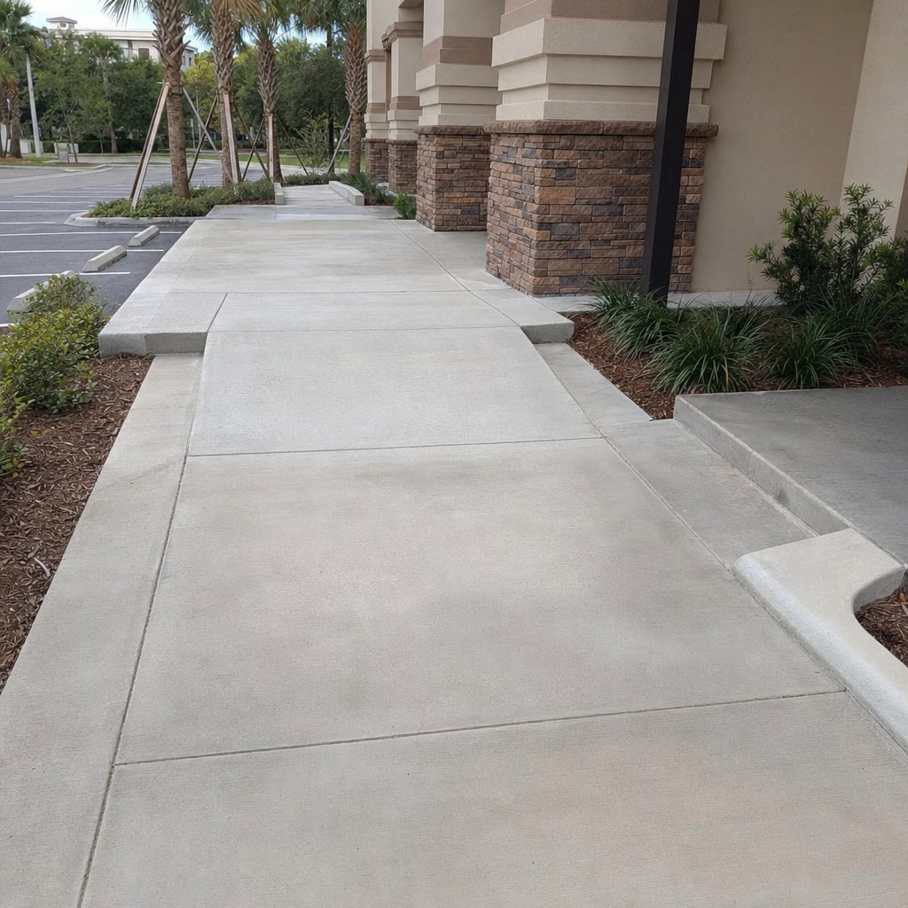 commercial sidewalk project in Fayetteville