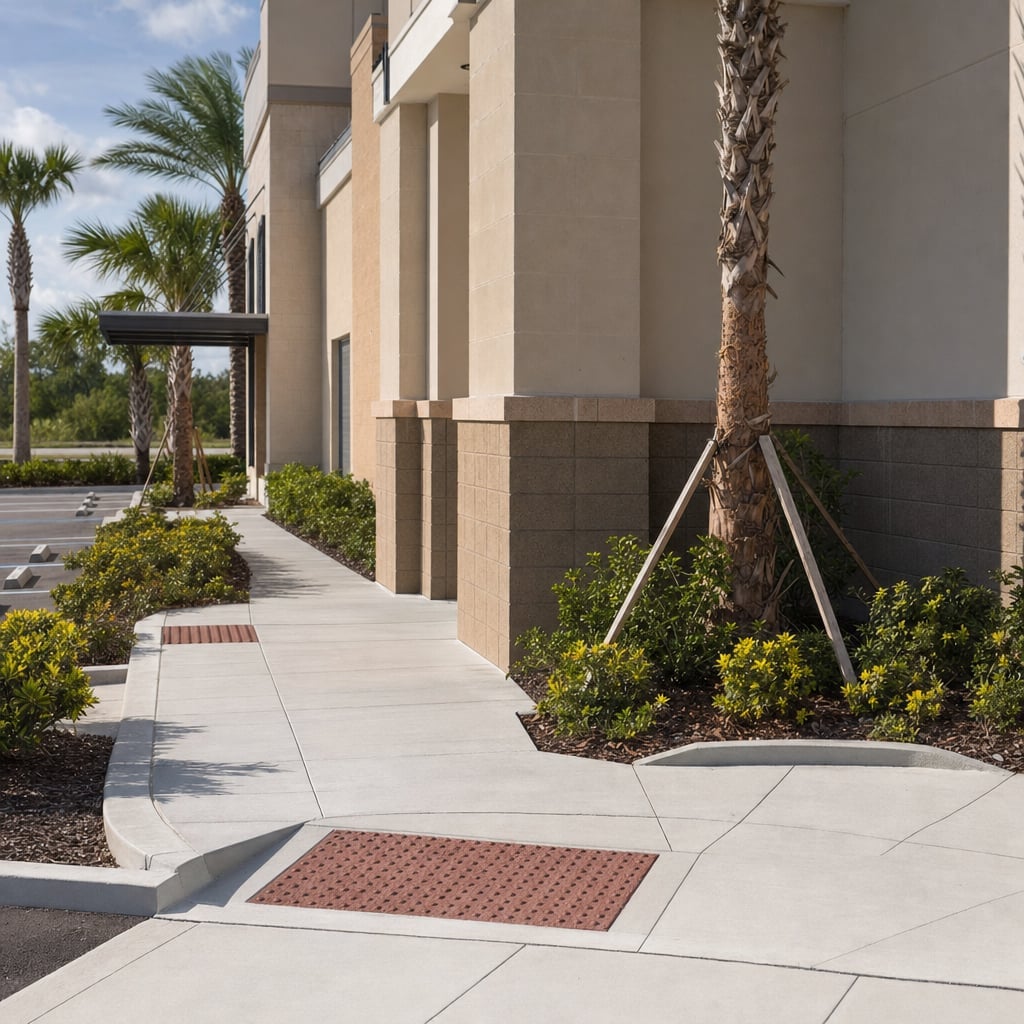commercial sidewalk project in Orlando