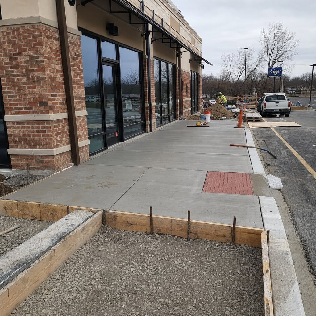 commercial sidewalk project in Port St. Lucie